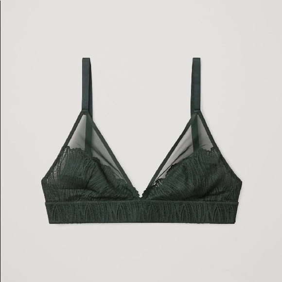 COS Other - COS dark green mesh bra / bralette